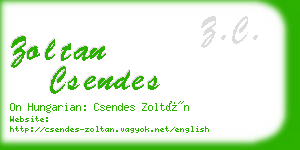 zoltan csendes business card